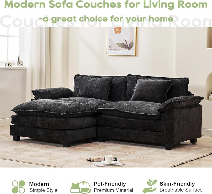 Oprisen 86" Modular Sectional Sofa, Comfy Cloud Couch Sectional Sofa - Image 7