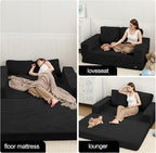 COMAX Convertible Sofa Bed Queen, Folding Fold Out Couch Bed, Floor Futon Couch - Image 5