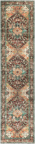 Yamaziot Washable Runner Rug, 2x8 Non-Slip Boho Vintage Hallway Kitchen Rug | - Image 2
