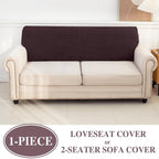 LA MEACK Couch Cushion Cover Loveseat Cover or 2 Seat Sofa Cover Washable - Image 3