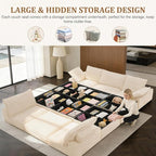 Upgrade Boneless Couch with Storage, Extra Deep&High Seat Modular Sectional - Image 4
