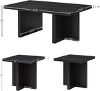 Roundhill Furniture Mchome 3-Piece Coffee Table Set, Coffee Table and Two End - Image 14