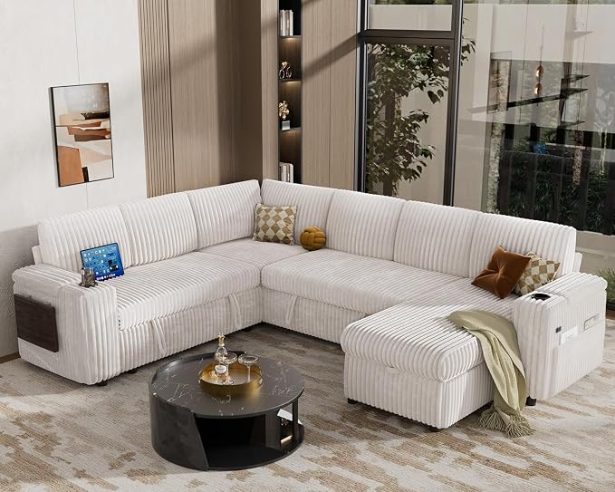 Vipbear 111" Modular Sectional Sleeper Sofa - Image 2
