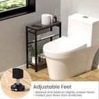 Side Table for Small Space, 3-Tier Narrow End Tablewith Magazine Holder - Image 5