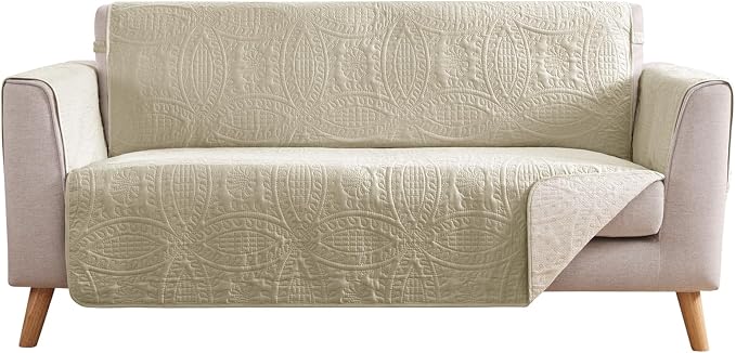 Camel Loveseat Covers for 2 Cushion Couch, Water-Repellent Covers for Love Seat by Pamhaven