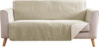 Camel Loveseat Covers 2 Cushion Couch, Water-Repellent Sofa Cover by Pamhaven