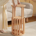 Stackable Stools Set of 4, 100% Solid Wood Stool No Installation Required by Homepage