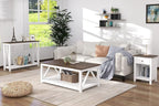 ChooChoo Farmhouse Coffee Table, Rustic Vintage Living Room Table - Image 7