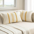 MIULEE Set of 2 Mustard Yellow Decorative Lumbar Pillow Covers 12x20 Inch | Fall by MIULEE