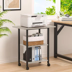 Lerliuo 3-Tier Printer Stand, Industrial Mobile Printer Table - Image 5