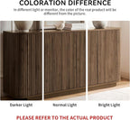 LKTART 64" Buffet Cabinet with Storage, Modern Fluted Accent Sideboard Media - Image 8