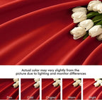 MIULEE Christmas Red Back Tab Blackout Curtains 52x84 Inch Length 2 Panels | - Image 8