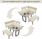 HIPIHOM 3-Piece Corner Dining Table Set - Image 4