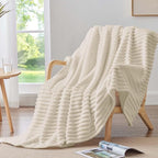BEDELITE Ribbed Twin Blanket for Couch & Bed, Warm Yet Lightweight, Ribbed - Image 2