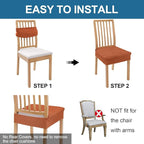 Smiry Waterproof Seat Covers for Dining Room Chairs Set of 2, Stretch Jacquard - Image 5