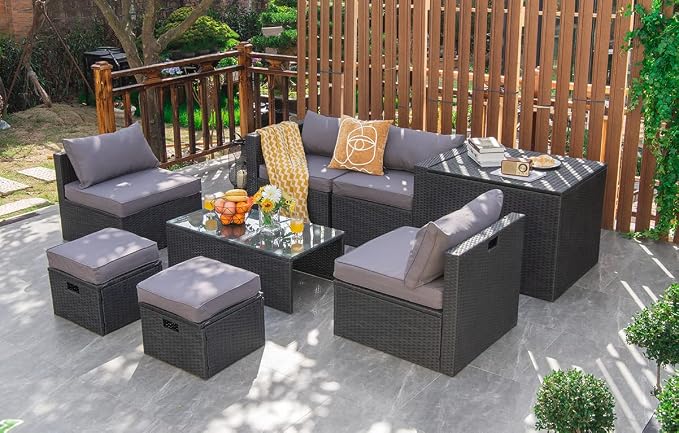 Tangkula 8 Pieces Patio Furniture Set - Image 9