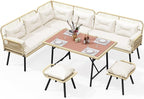 YITAHOME Patio Wicker L-Shaped Furniture Set, All-Weather Rattan Outdoor - Image 9