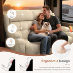 Home Theater Seating Loveseat Recliner Sofa, Wall-Hugger Reclining Couch - Image 6
