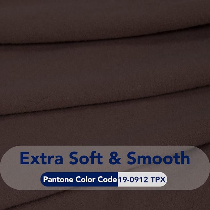 PureFit Stretch Oversized Couch Covers Fleece Sofa Slipcovers Chocolate | - Image 5