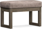 SIMPLIHOME Milltown Small Ottoman Bench - Image 6