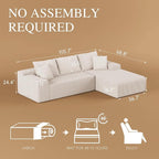 105" Convertible Sectional Couch - Image 2