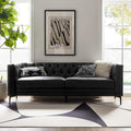HULALA HOME 84" W Faux Leather Sofa Couch by HULALAHOME
