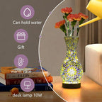 Stylish Turkish Mosaic Table Lamp Glass Vase Light - Image 2