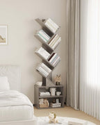 SUNMORY 6 Tier Tree Bookshelf, Tall Bookcase - Image 8