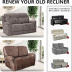 ANARACHON Loveseat Recliner Cover Leather Look Recliner Loveseat Covers - Image 6