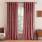 MIULEE Velvet Curtains 52x108 inches 2 Panels Dusty Rose Pink Curtains | Luxury by MIULEE