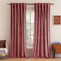 MIULEE Velvet Curtains 52x96 inches 2 Panels Dusty Rose Pink Curtains | Luxury by MIULEE