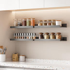 upsimples Floating Shelves for Wall, Wall Shelves for Decor Storage Set of 6 - Image 7