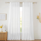 RYB HOME Extra Long White Sheer Curtains by RYBHOME