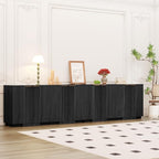 Brafab Buffet Cabinet, Wood Fluted Credenza - Image 6