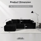 ovios 104" Cloud Boneless Couch - Image 2