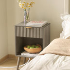 Fultyle Grey Wood Nightstand - Image 2