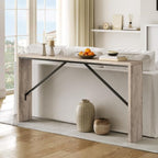 MAHANCRIS Console Table, 62.2" Long Sofa Table Behind Couch, Narrow Entryway - Image 5