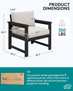 SERWALL 2 Pieces Single Cushioned Sofa Armchair - Image 5