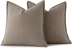 MIULEE Decorative Linen Pillow Covers 18x18 Inch Dune | Boho Farmhouse​ ​Fall - Image 6