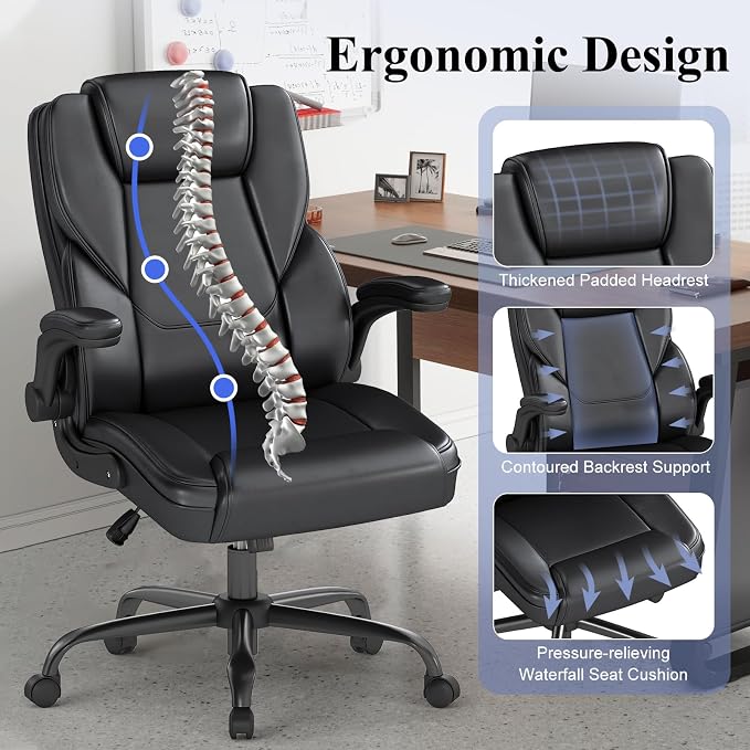 AnyGod Executive Office Chair, Comfy Ergonomic Computer Desk Chairs - Image 4