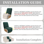 100% Waterproof Sectional Recliner Couch Covers - Image 7