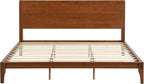 Merax King Size Bamboo Platform Bed, Mid-Century Modern Bed Frame - Image 6