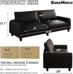 EASE MOOSE 70.6" Faux Leather Loveseat Sofa, Deep Seat Waterproof and - Image 2