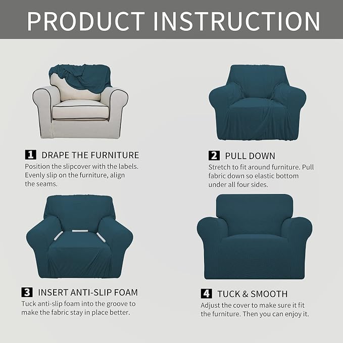 Easy-Going Stretch Oversized Chair Slipcover - Image 6
