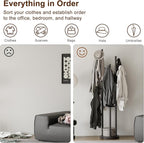Muwuele Solid Wood Rotary Coat Rack, Freestanding Coat Rack - Image 6