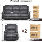Yolsali 3 Seater Recliner Sofa Set - Image 2