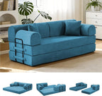 79'' Convertible Sofa Bed, 6 in 1 Folding Floor Futon Couch Sleeper by QQR