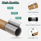 QDWIS 2 Pack Boho Wood Curtain Rods - Image 5