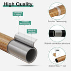 QDWIS Boho Wood Curtain Rods for Windows 28 to 48 inch, Rustic Decorative - Image 5