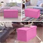 COSYLAND Ottoman Bench with Storage 30x15x15 inches White Ottoman - Image 4
